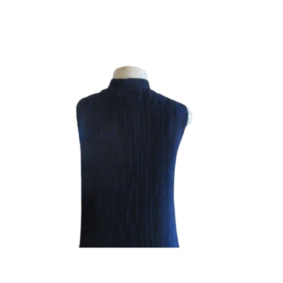 NWT, Nanette Lepore Navy Blue Sleeveless Dress W/ Tie Neck Size 6 - Picture 7 of 8